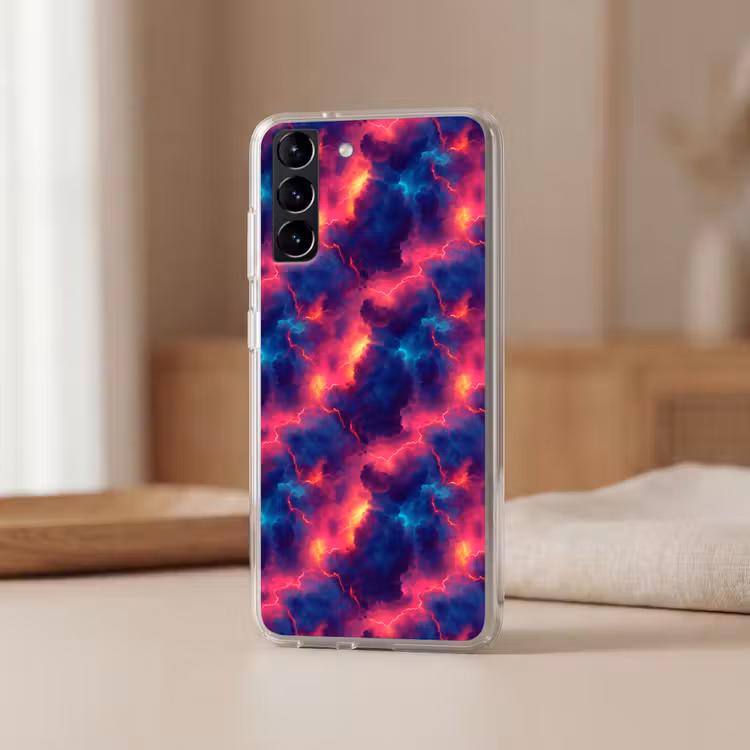 Telefoonhoesje Softcase - Bliksem - Wolken - Kleurenrijk — 2