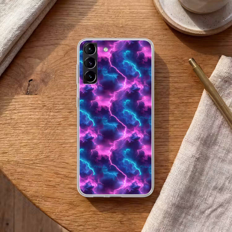 Telefoonhoesje Softcase - Elektrisch - Neon - Lucht — 1