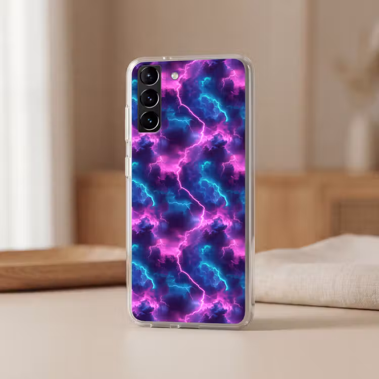 Telefoonhoesje Softcase - Elektrisch - Neon - Lucht — 2
