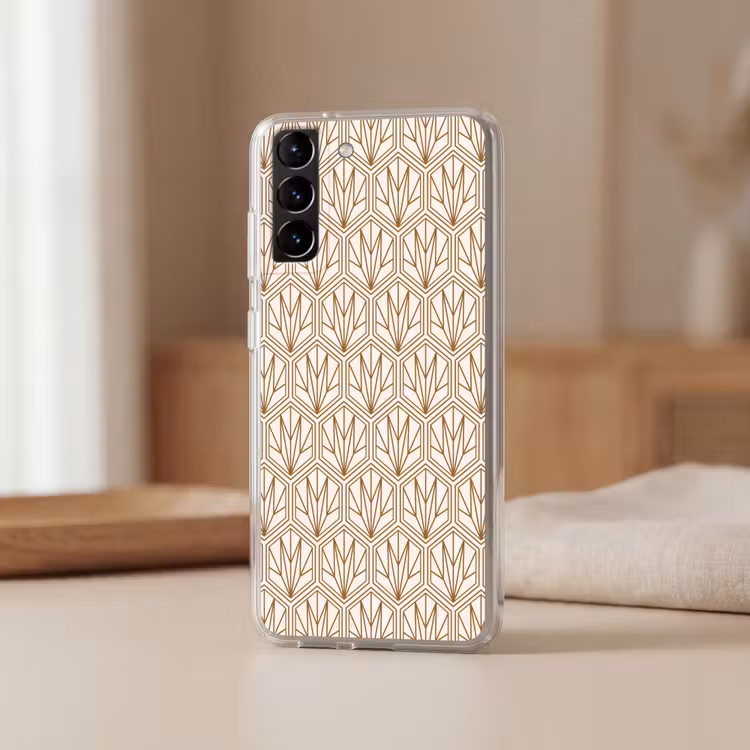 Telefoonhoesje Softcase - Geometrisch - Patroon - Beige — 2