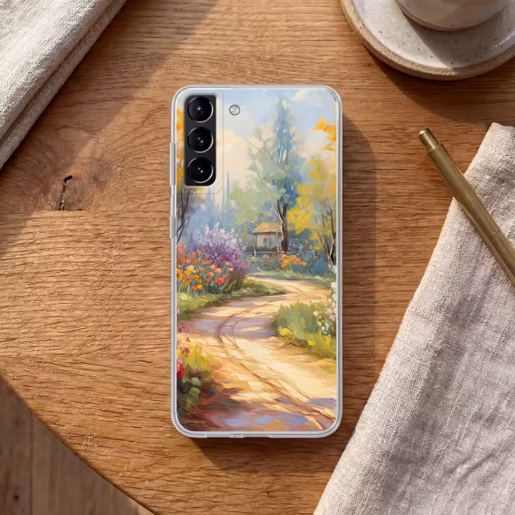 Telefoonhoesje Softcase - Bloemen - Bomen - Kunst - Watercolor — 1