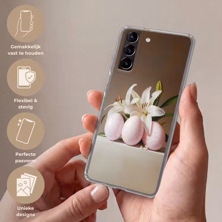 Telefoonhoesje Softcase - Lelies - Eieren - Pasen — 3
