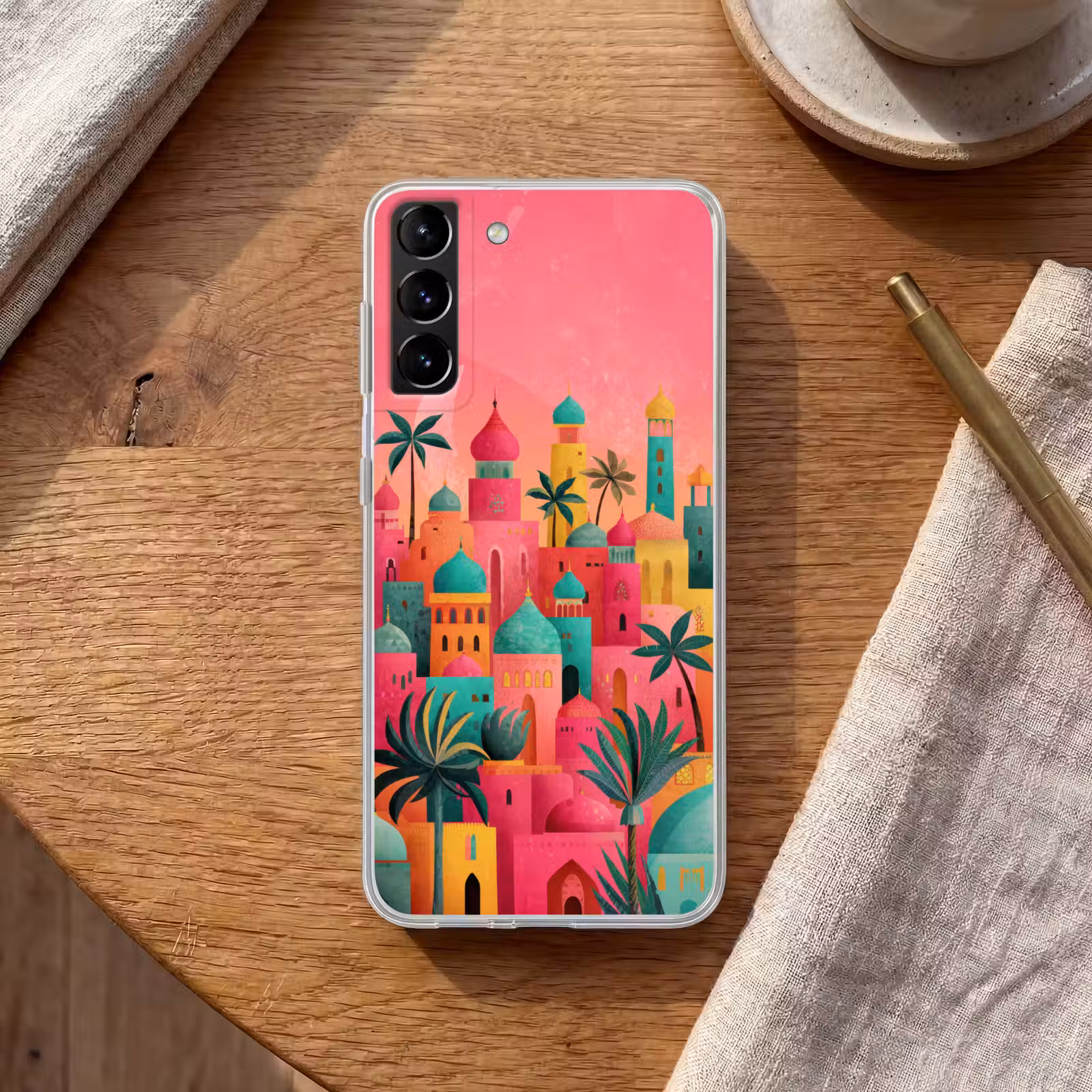 Telefoonhoesje Softcase - Kleurrijk - Palmbomen - Islamitisch — 1