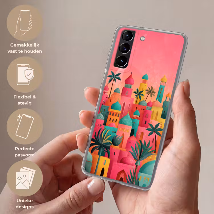 Telefoonhoesje Softcase - Kleurrijk - Palmbomen - Islamitisch — 3