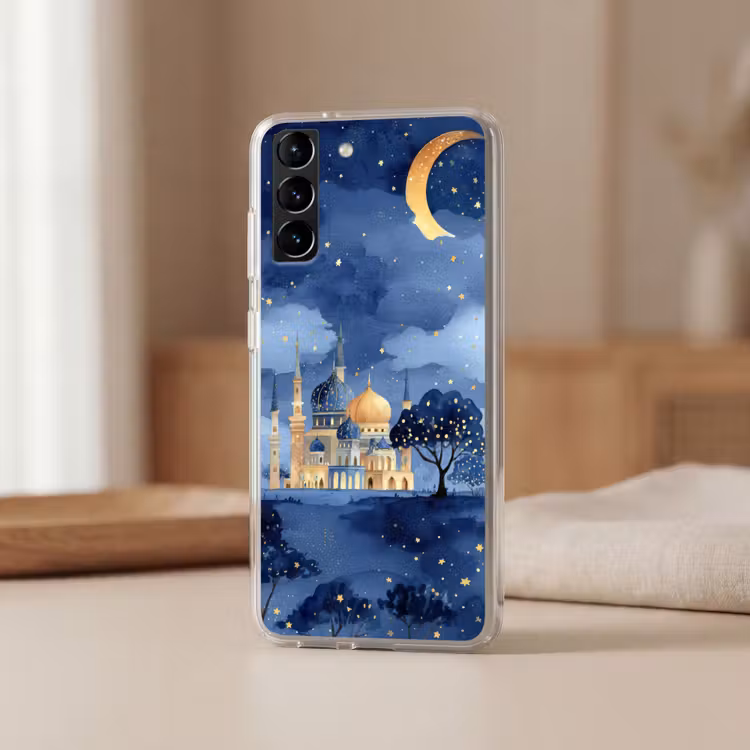 Telefoonhoesje Softcase - Sterrenhemel - Goud - Moskee — 2