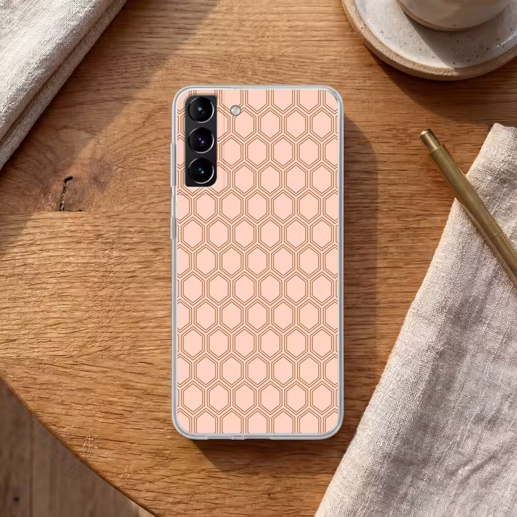 Telefoonhoesje Softcase - Lichtroze - Patroon - Symmetrisch — 1