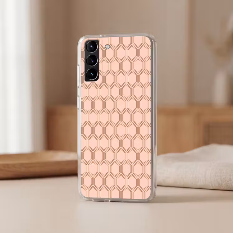 Telefoonhoesje Softcase - Lichtroze - Patroon - Symmetrisch — 2