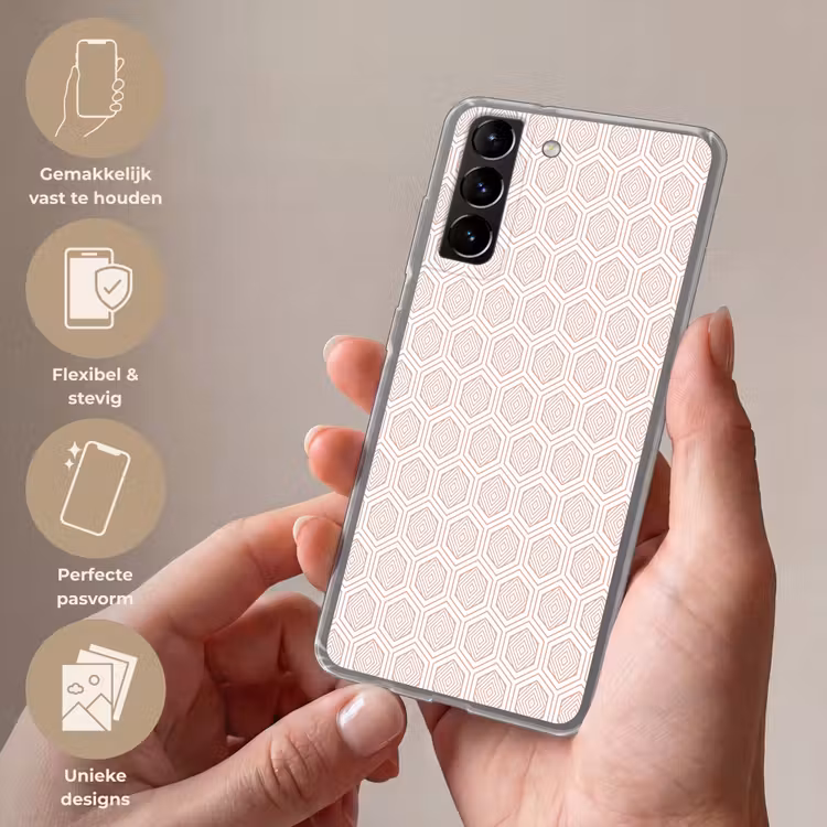 Telefoonhoesje Softcase - Lijnen - Patroon - Symmetrisch — 3