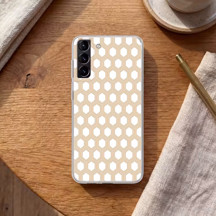 Telefoonhoesje Softcase - Wit - Patroon - Symmetrisch - Modern — 1