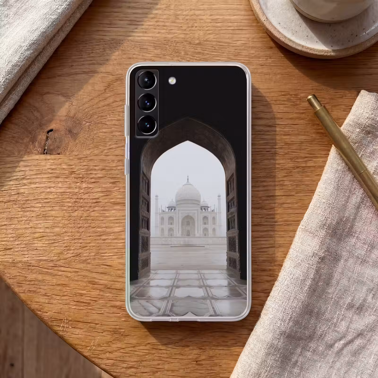 Telefoonhoesje Softcase - Poort - Symmetrische koepel - Minaretten - Moskee — 1