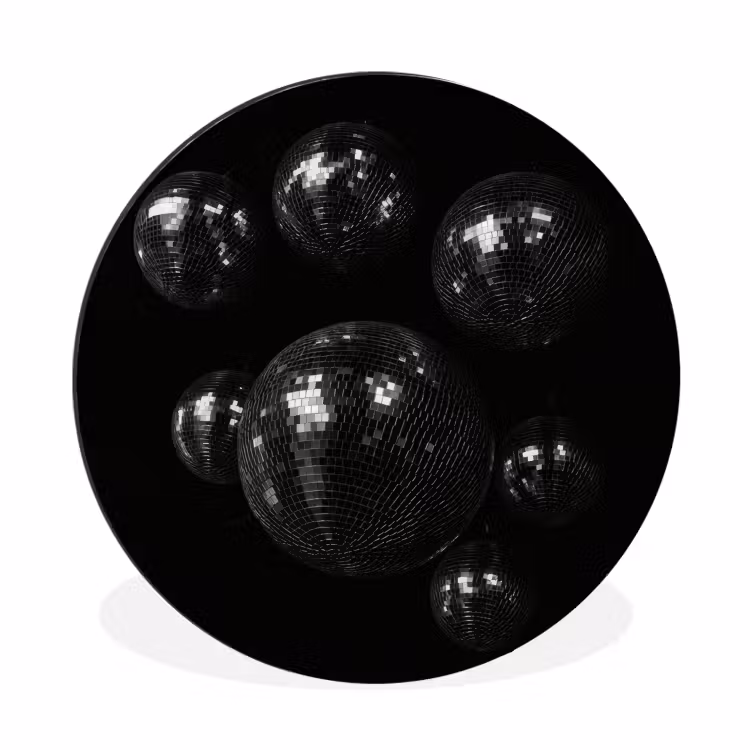 Discoballen - Minimalistisch - Zwart — 1