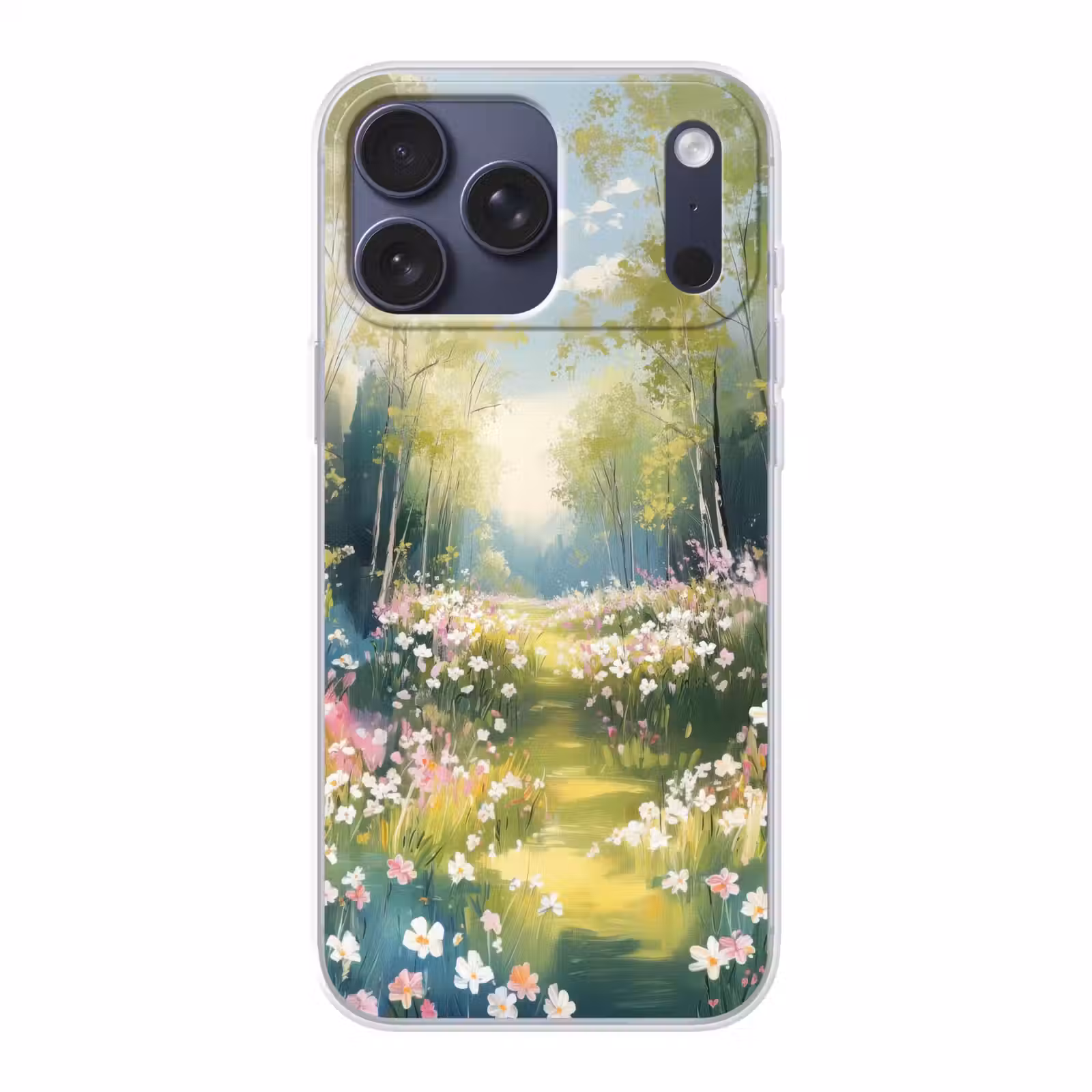 Telefoonhoesje Softcase - Bos - Schilderstijl - Kleurrijk — 1