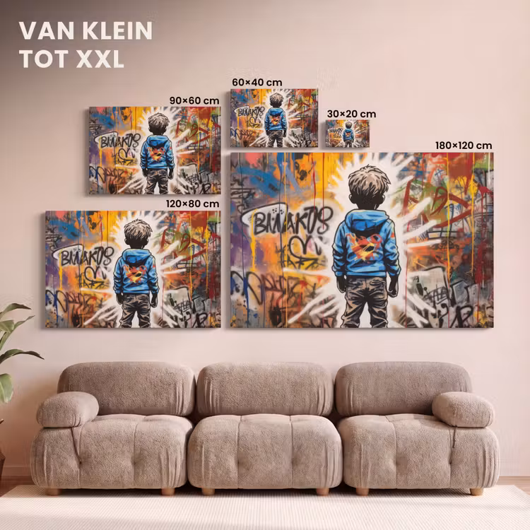 Canvas schilderij - Graffiti - Jongen - Kleuren - Kunst - Street Art — 8