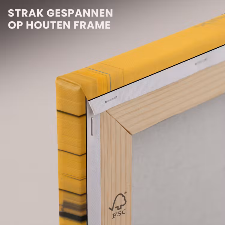 Canvas schilderij - Meisje - Boek - Gele Muur - Graffiti — 7