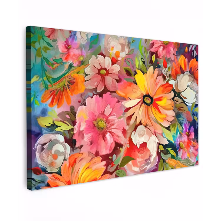 Canvas schilderij - Bloemen - Kunst - Schilderij - Botanisch — 1