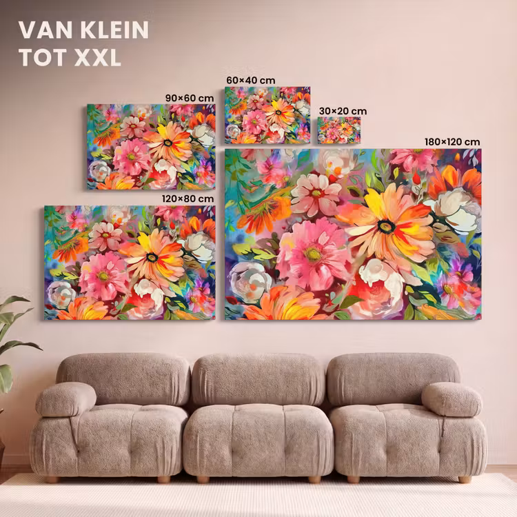 Canvas schilderij - Bloemen - Kunst - Schilderij - Botanisch — 8