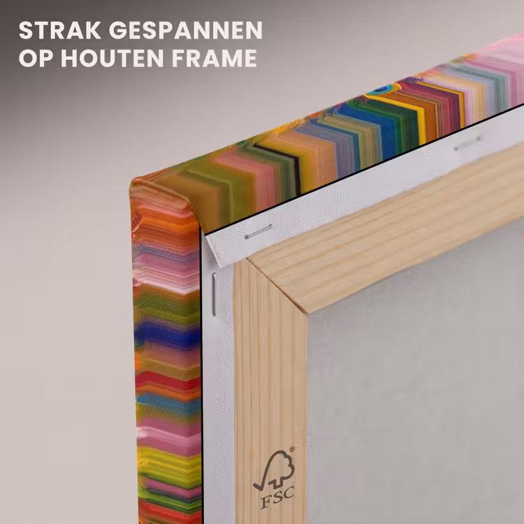 Canvas schilderij - Pauw - Dieren - Schilderij - Regenboog — 7