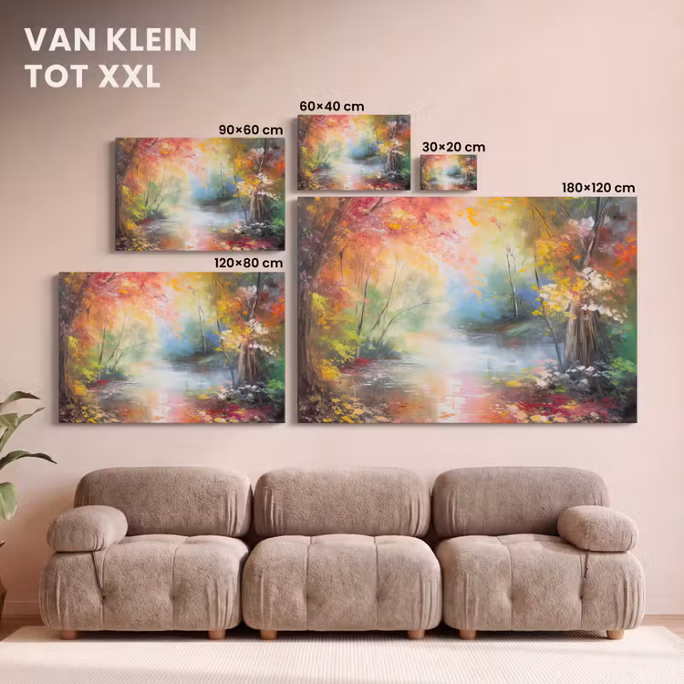 Canvas schilderij - Landschap - Olieverf - Kleurrijk - Natuur — 8