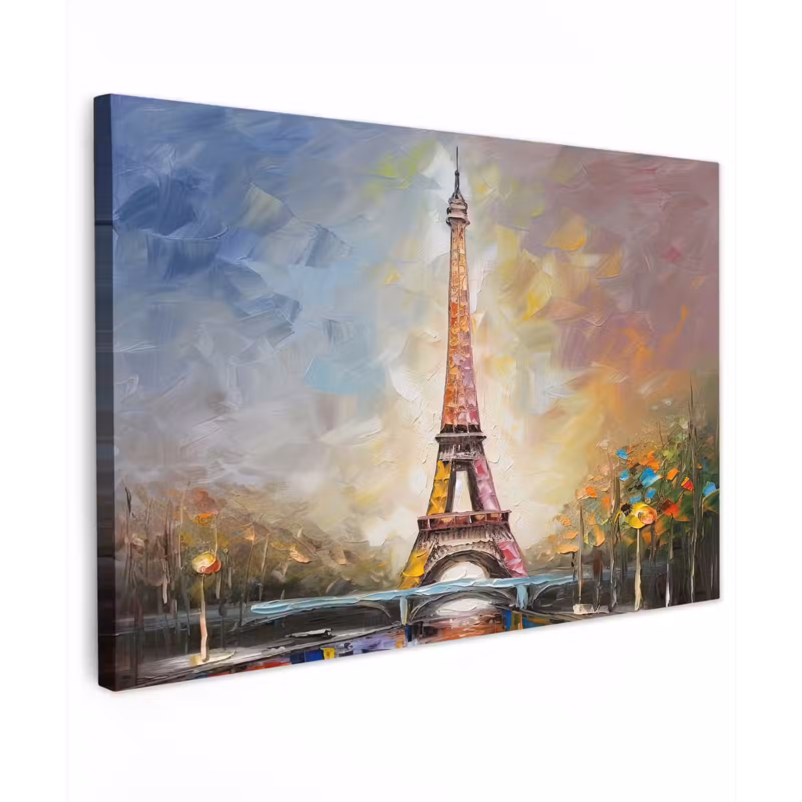 Canvas schilderij - Eiffeltoren - Schilderij - Olieverf - Parijs — 1