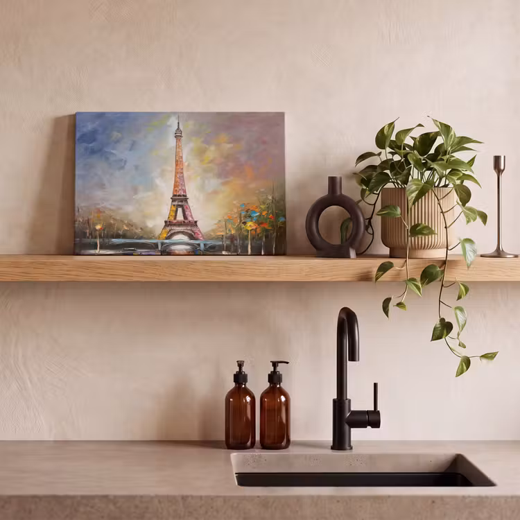 Canvas schilderij - Eiffeltoren - Schilderij - Olieverf - Parijs — 4