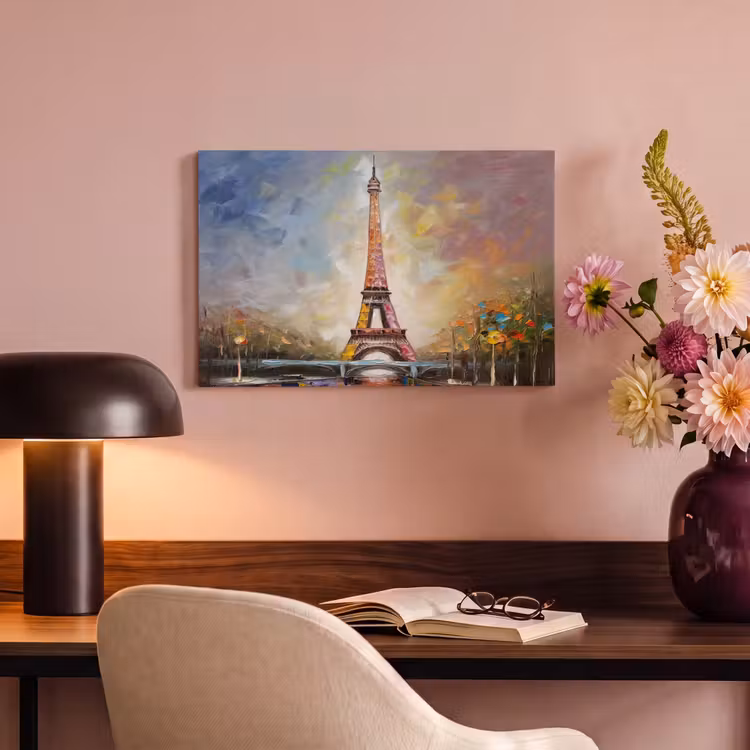 Canvas schilderij - Eiffeltoren - Schilderij - Olieverf - Parijs — 6