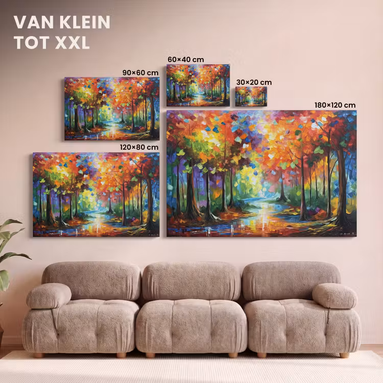 Canvas schilderij - Landschap - Bos - Kleuren - Natuur — 8