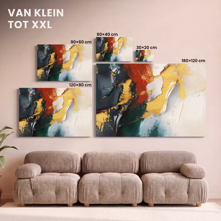 Canvas schilderij - Modern - Kerst - Abstract - Goud — 8