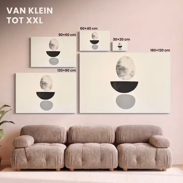 Canvas schilderij - Beige - Japandi - Wabi sabi — 8