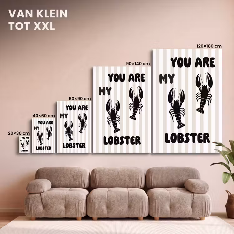 Canvas schilderij - Lobster - Beige - Minimalistisch — 8