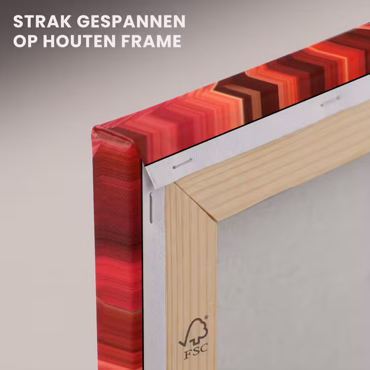 Canvas schilderij - Close up - Bloem - Quote - Rood — 7