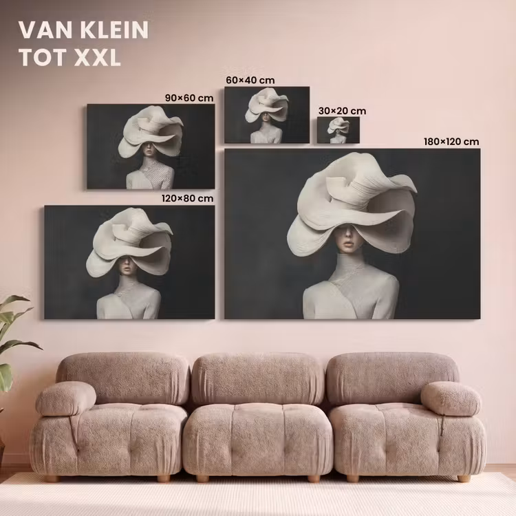 Canvas schilderij - Modern - Vrouw - Hoed — 8