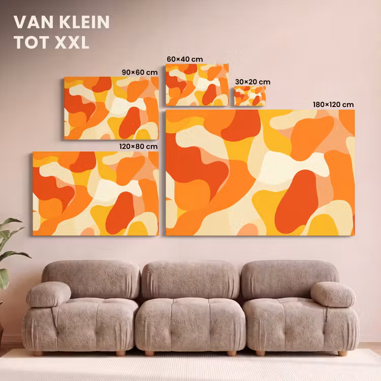 Canvas schilderij - Abstract - Vormen - Oranje — 8