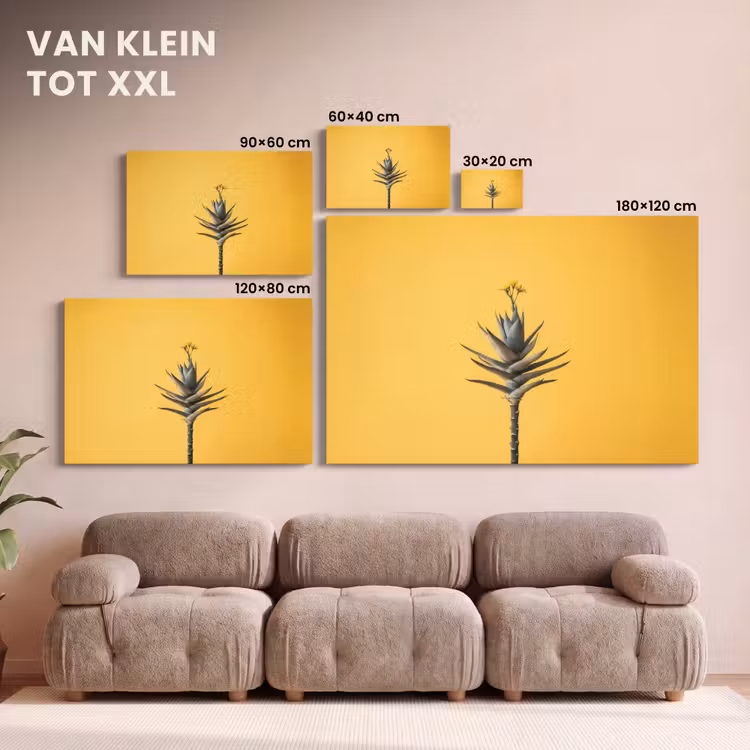 Canvas schilderij - Plant - Minimalistisch - Bloem - Geel — 8
