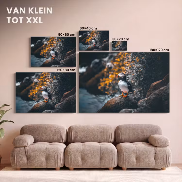 Canvas schilderij - Papegaai - Vogel - Rots - Wit — 8