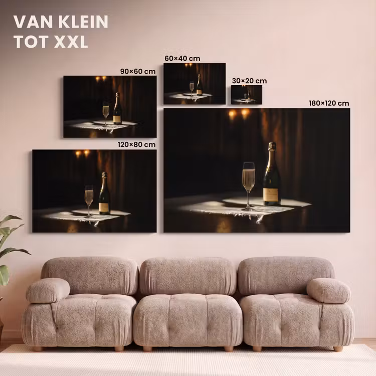Canvas schilderij - Prosecco - Bubbels - Sfeervol - Drank — 8
