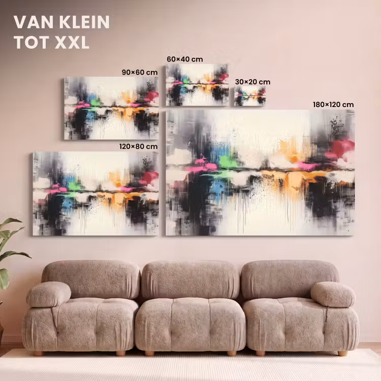 Canvas schilderij - Abstract - Kleurexplosie - Landschap — 8