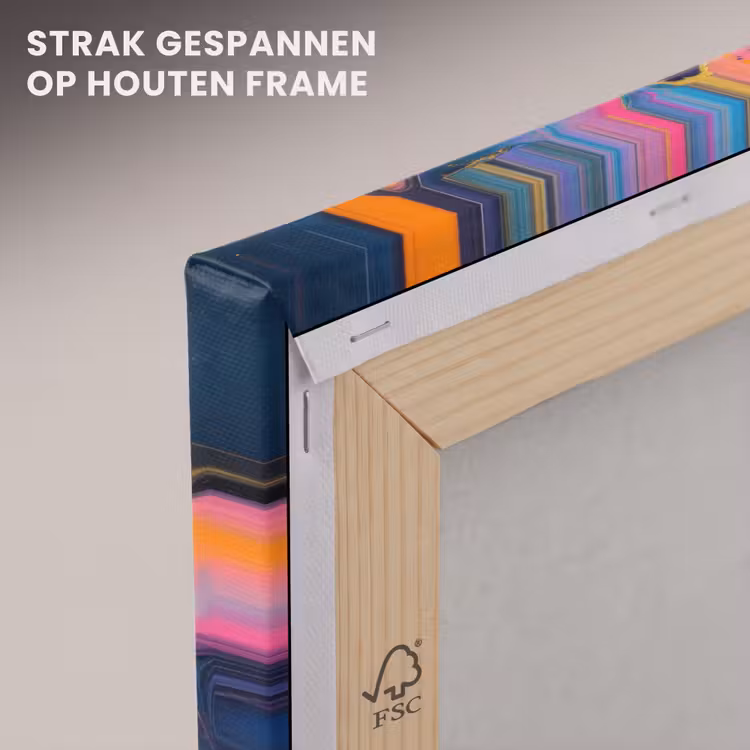 Canvas schilderij - Modern - Marmer - Oranje — 7