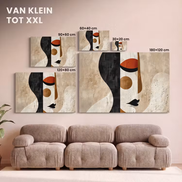 Canvas schilderij - Moderne kunst - Vrouw - Wit - Abstract — 8