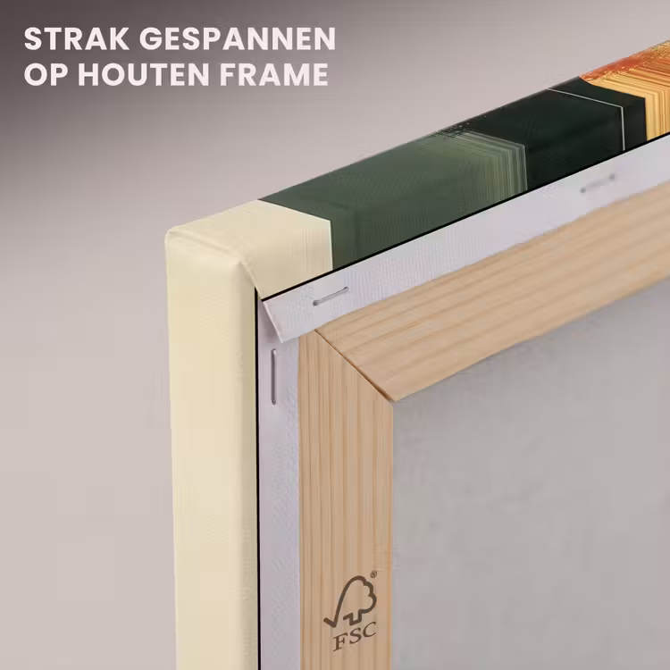 Canvas schilderij - Moderne kunst - Groen - Zwart - Luxe — 7