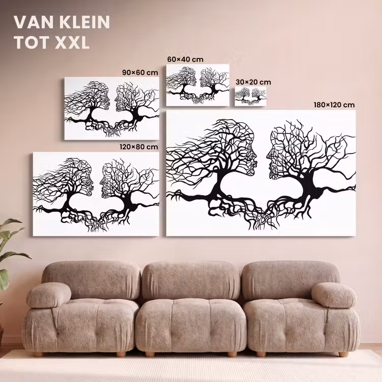 Canvas schilderij - Mensen - Bomen - Abstract - Modern - Kunst — 8