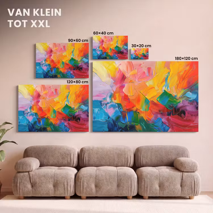 Canvas schilderij - Abstract - Verflook - Modern - Kleurrijk — 8