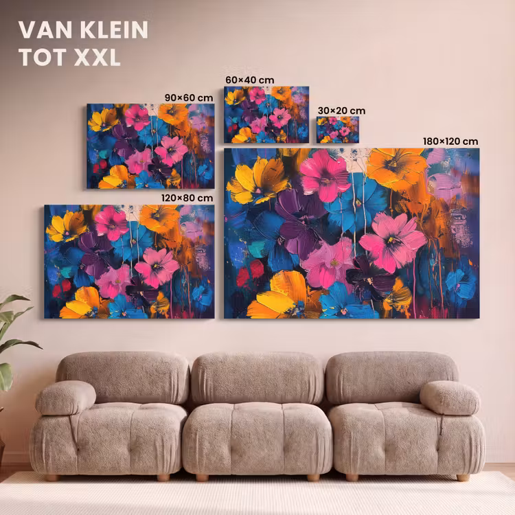 Canvas schilderij - Bloemen - Kleurrijk - Abstract - Modern — 8