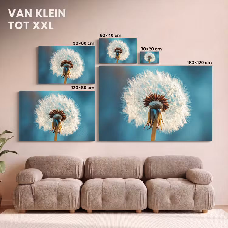 Canvas schilderij - Paardenbloem - Natuur - Bloemen - Blauw — 8