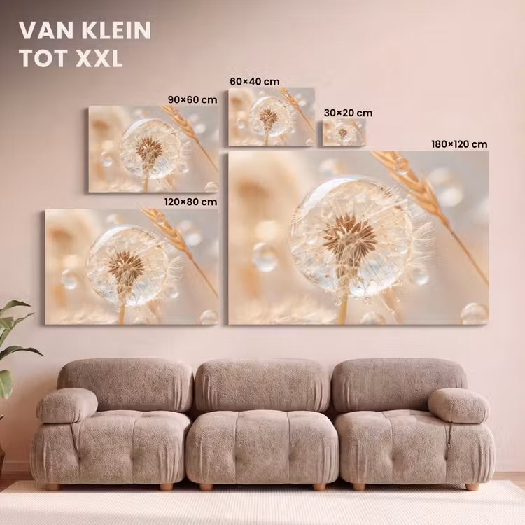 Canvas schilderij - Paardenbloem - Water - Natuur - Stilleven - Modern — 8