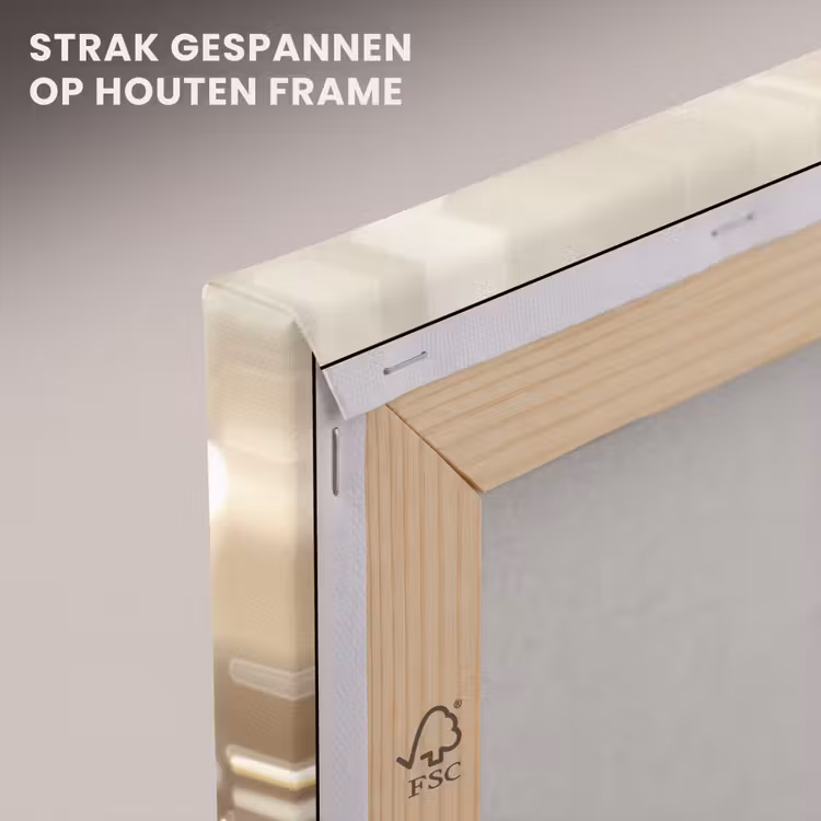 Canvas schilderij - Bloem - Wit - Glitter - Goud - Modern — 7