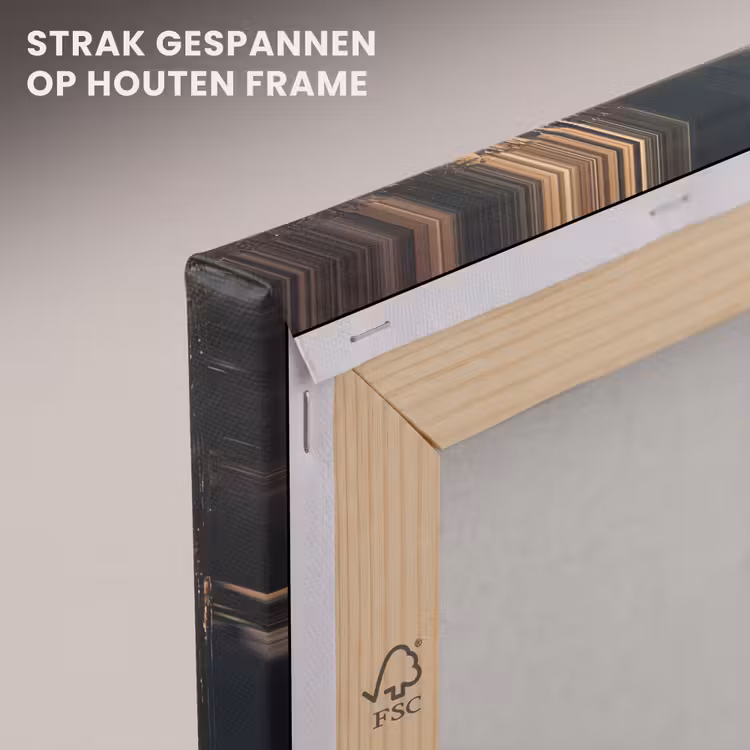 Canvas schilderij - Gebroken hart - Goud - Houtlook - Liefde — 7