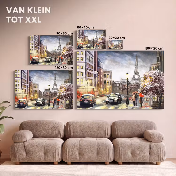 Canvas schilderij - Schilderij - Parijs - Frankrijk - Olieverf — 8