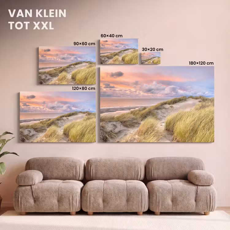 Canvas schilderij - Strand - Zee - Duin - Zonsondergang — 8