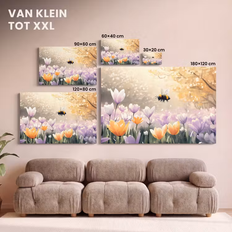Canvas schilderij - Viooltjes - bij - Zonlicht — 8