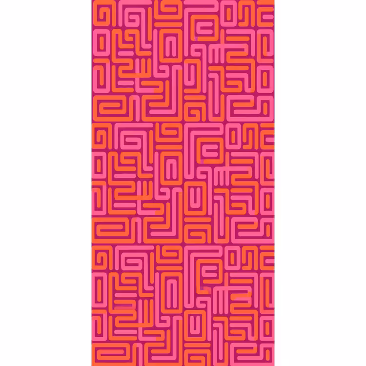 Behang - Abstract - Patroon - Lijnen - Roze - Oranje — 2